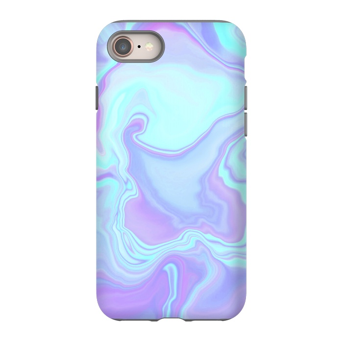 iPhone SE StrongFit turquoise and purple marble art by Jms