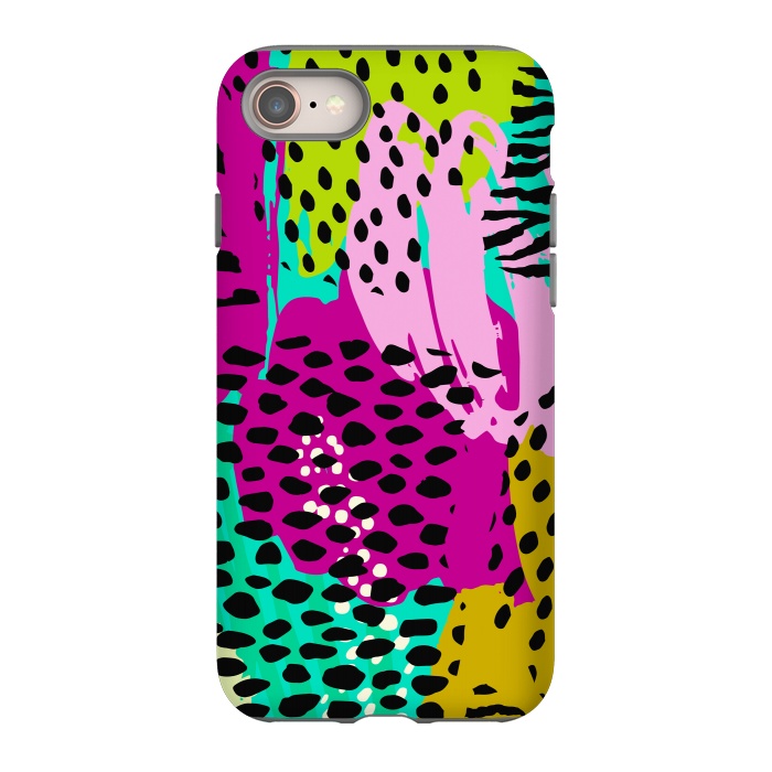 iPhone SE StrongFit colorful abstract animal print by haroulita