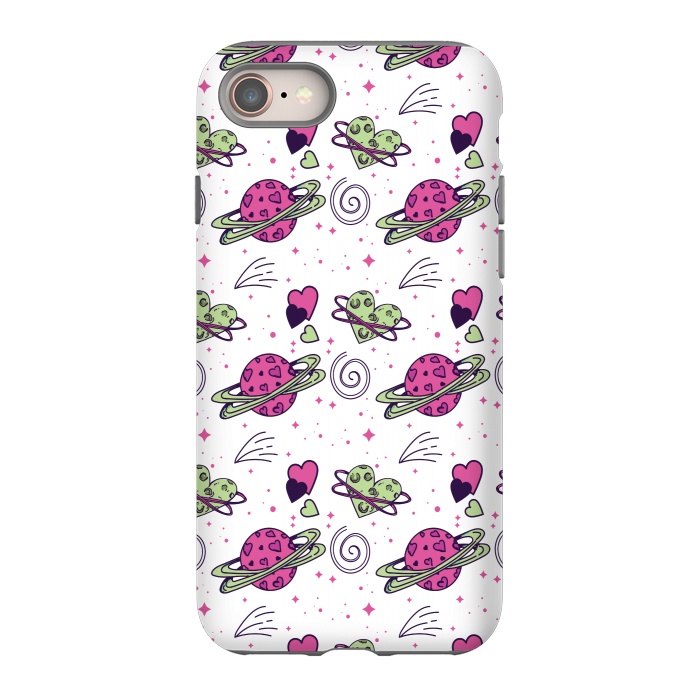 iPhone SE StrongFit PINK GREEN SPACE LOVE PATTERN by MALLIKA