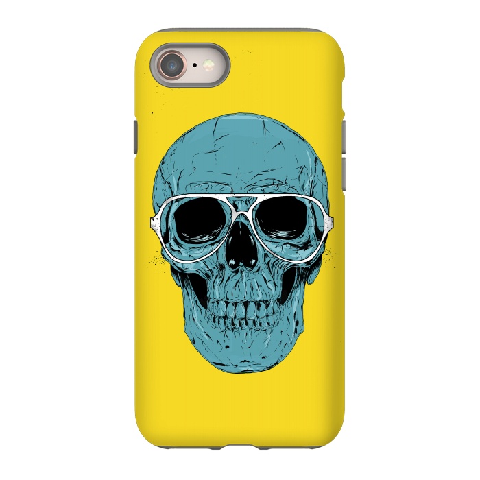 iPhone SE StrongFit Blue skull by Balazs Solti