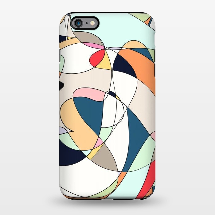 iPhone 6/6s plus StrongFit Modern Colorful Abstract Line Art Design by InovArts