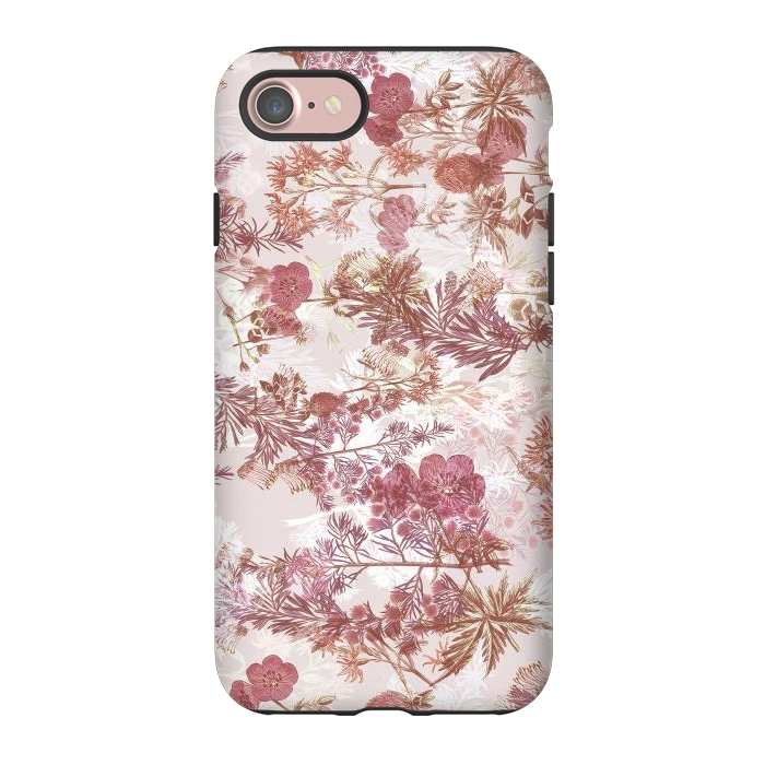 iPhone 7 StrongFit Pastel pink botanical flower garden by Oana 