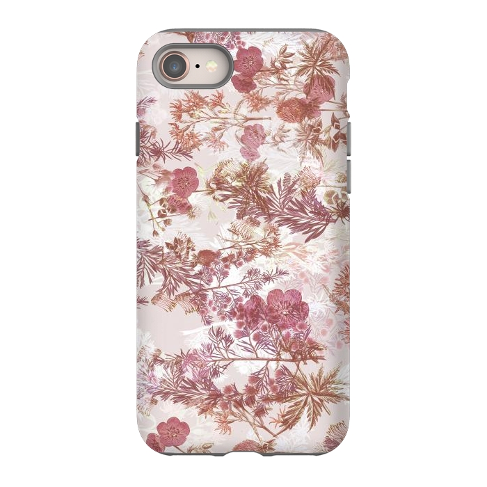 iPhone 8 StrongFit Pastel pink botanical flower garden by Oana 