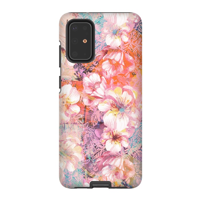 Galaxy S20 Plus StrongFit Colorful brushed roses painting by Oana 
