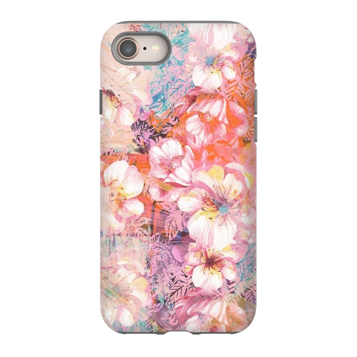 iPhone 8 StrongFit Colorful brushed roses painting by Oana 