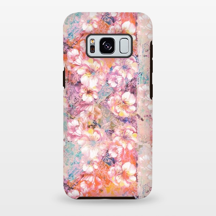 Galaxy S8 plus StrongFit Pink peach painted rose petals by Oana 