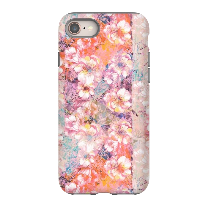iPhone 8 StrongFit Pink peach painted rose petals by Oana 