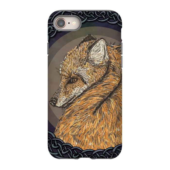iPhone 8 StrongFit Celtic Fox by Lotti Brown