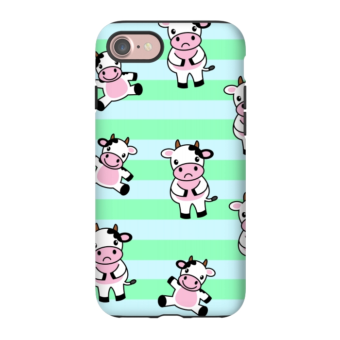 iPhone 7 StrongFit CUTE COW PATTERN by MALLIKA