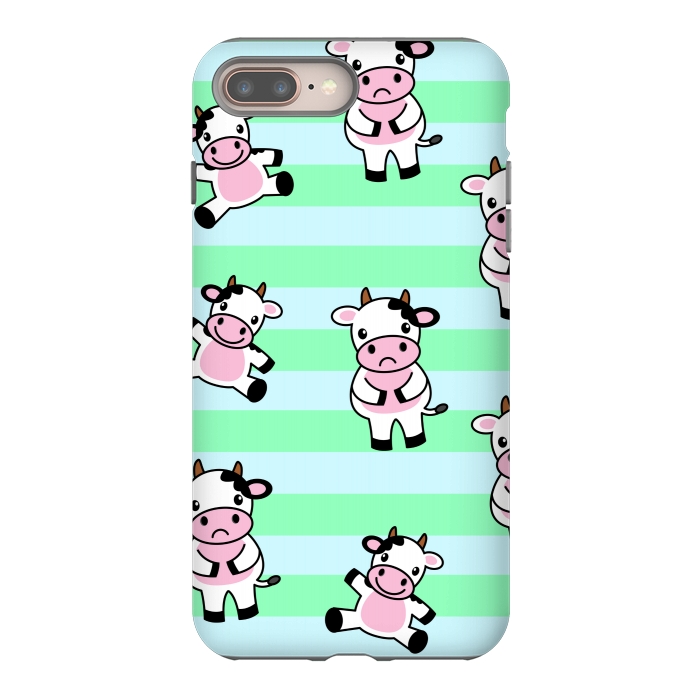 iPhone 8 plus StrongFit CUTE COW PATTERN by MALLIKA
