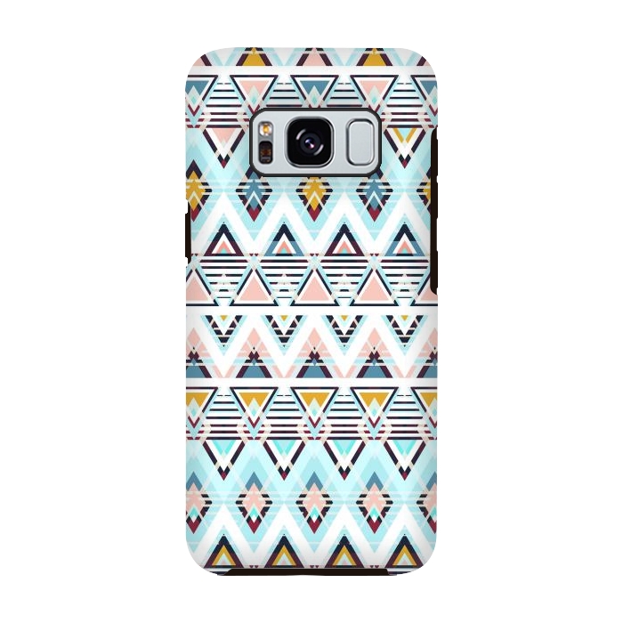 Galaxy S8 StrongFit Colorful ethnic tribal triangles by Oana 