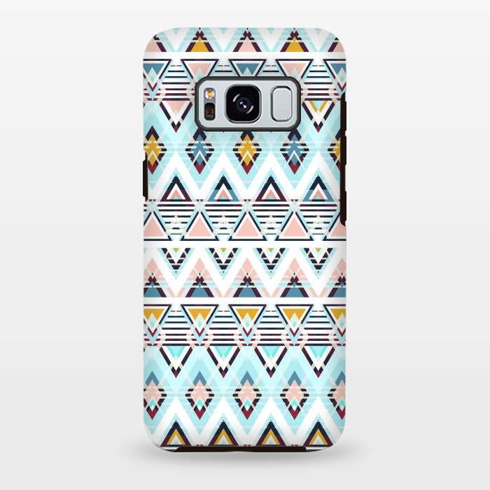 Galaxy S8 plus StrongFit Colorful ethnic tribal triangles by Oana 