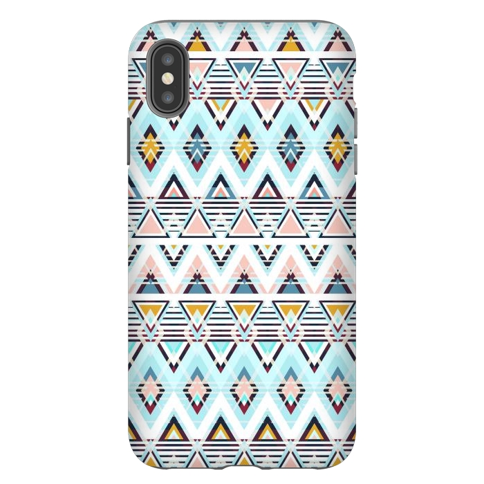 iPhone Xs Max StrongFit Colorful ethnic tribal triangles by Oana 