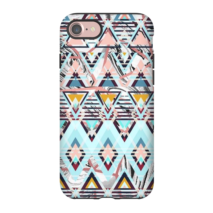 iPhone 7 StrongFit Colorful brushed tribal triangles by Oana 