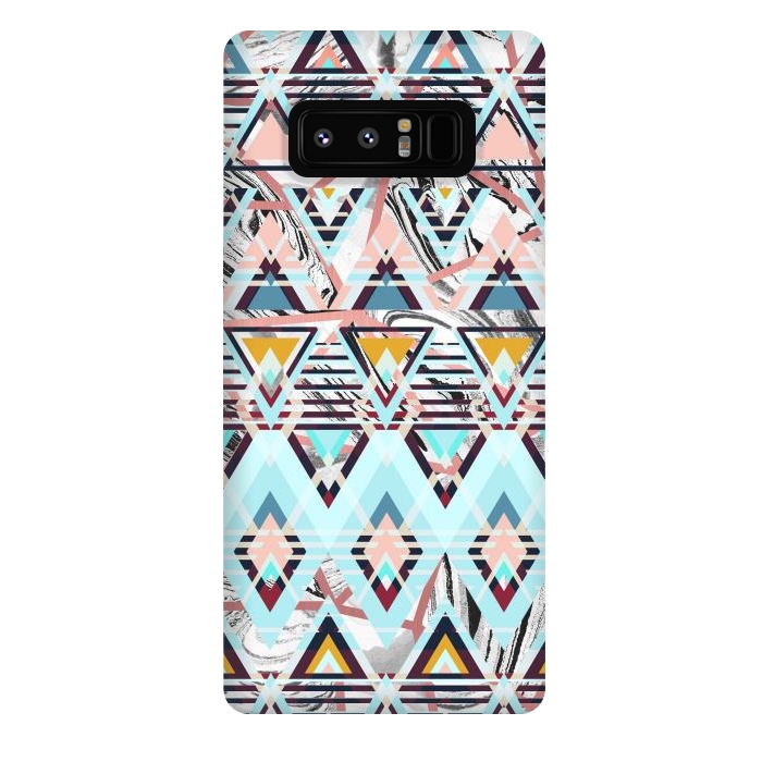 Galaxy Note 8 StrongFit Colorful brushed tribal triangles by Oana 