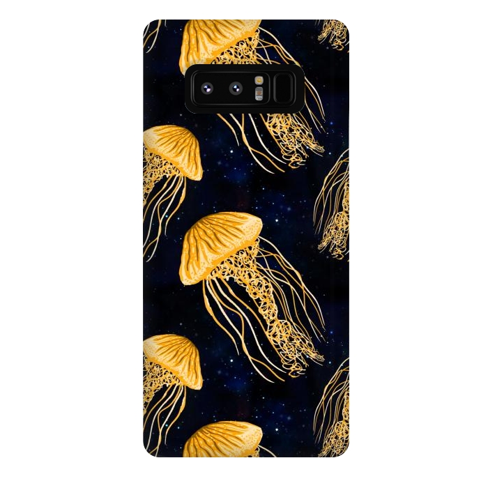 Galaxy Note 8 StrongFit Galaxy Jellyfish Pattern by Julie Erin Designs