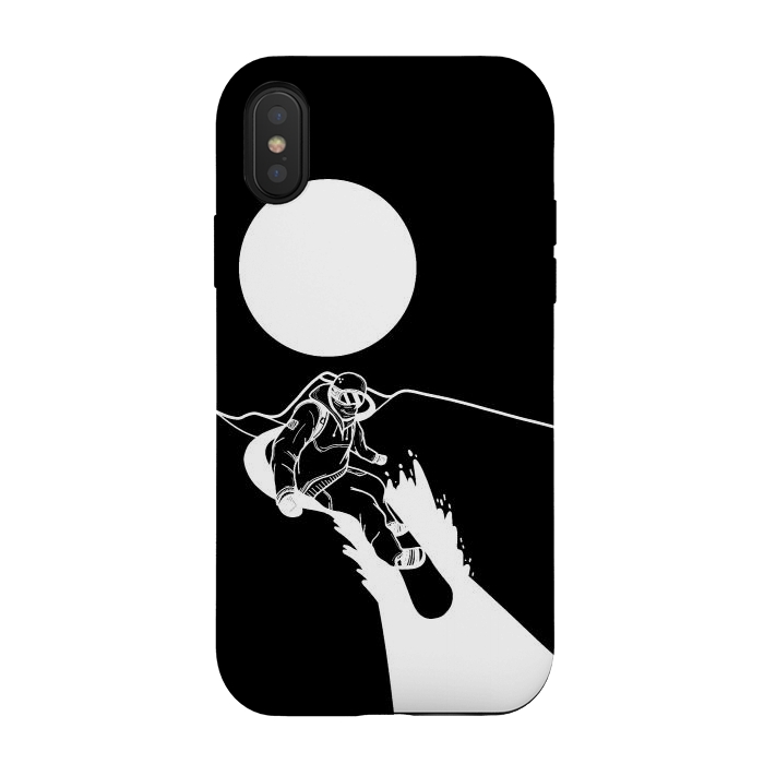 iPhone Xs / X StrongFit The snowboarder by Steve Wade (Swade)
