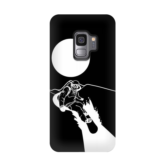 Galaxy S9 StrongFit The snowboarder by Steve Wade (Swade)