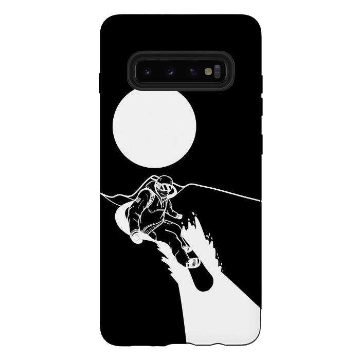 Galaxy S10 plus StrongFit The snowboarder by Steve Wade (Swade)