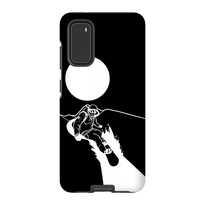 Galaxy S20 StrongFit The snowboarder by Steve Wade (Swade)
