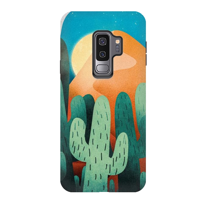 Galaxy S9 plus StrongFit Sand cactus mountains by Steve Wade (Swade)