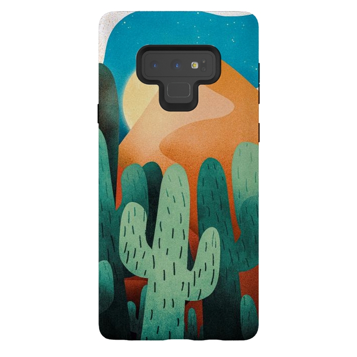 Galaxy Note 9 StrongFit Sand cactus mountains by Steve Wade (Swade)