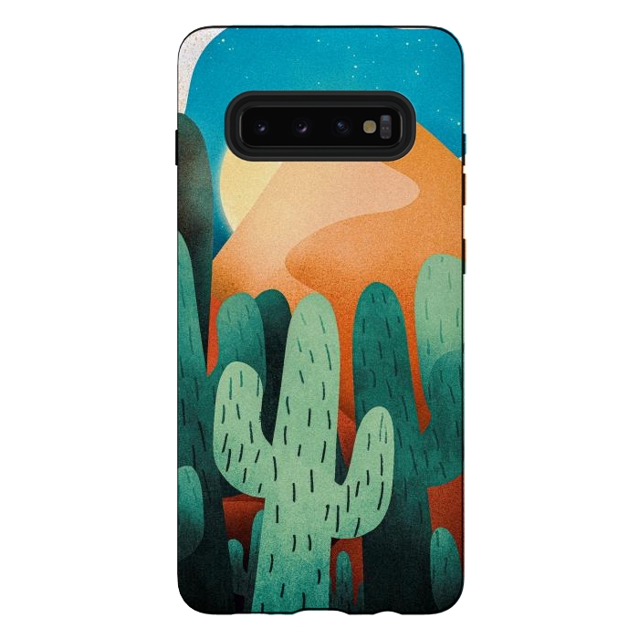Galaxy S10 plus StrongFit Sand cactus mountains by Steve Wade (Swade)