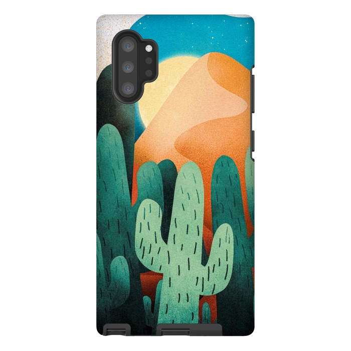 Galaxy Note 10 plus StrongFit Sand cactus mountains by Steve Wade (Swade)