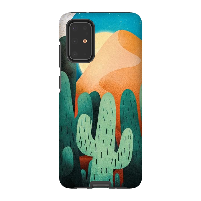 Galaxy S20 Plus StrongFit Sand cactus mountains by Steve Wade (Swade)