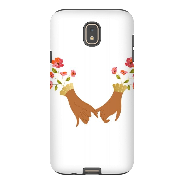 Galaxy J7 StrongFit I Pinky Promise | Valentine's Day Love Friendship | Floral Botanical Join Hands Forever by Uma Prabhakar Gokhale