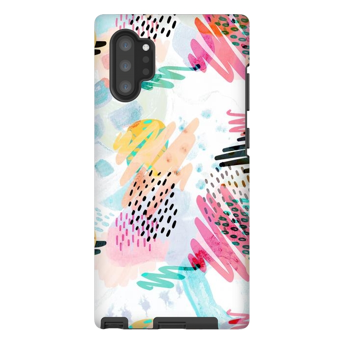 Galaxy Note 10 plus StrongFit Fun colorful summer doodles by Oana 