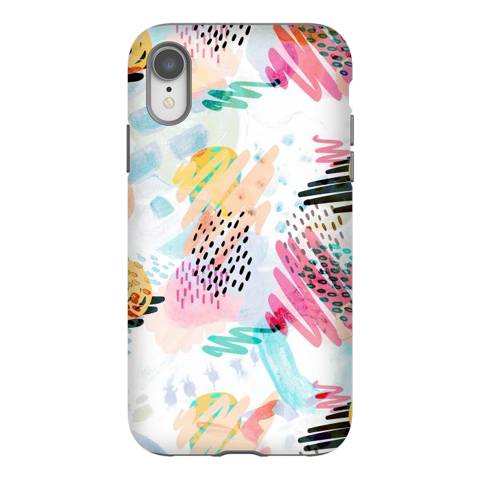 iPhone Xr StrongFit Fun colorful summer doodles by Oana 