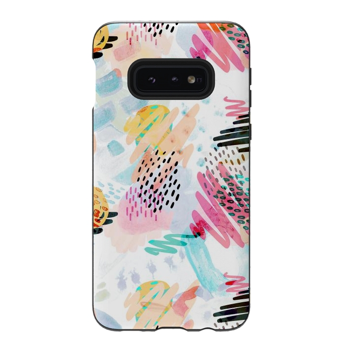 Galaxy S10e StrongFit Fun colorful summer doodles by Oana 