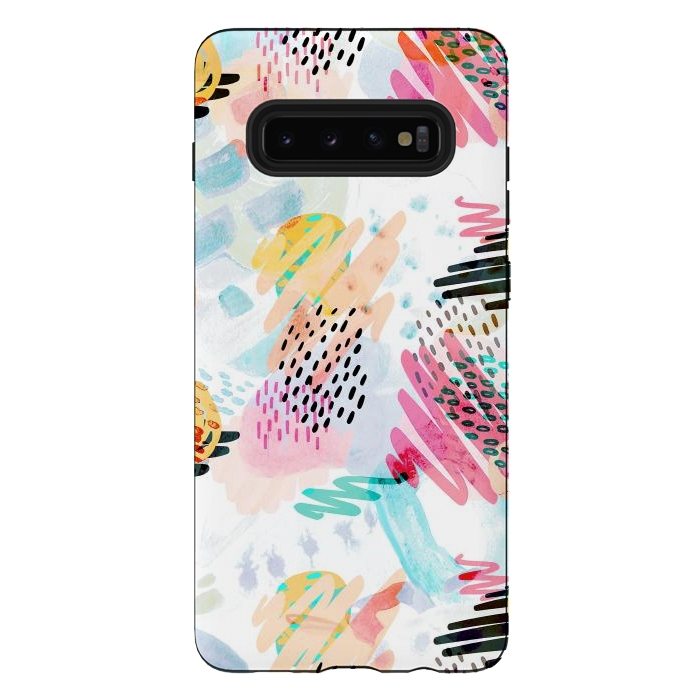 Galaxy S10 plus StrongFit Fun colorful summer doodles by Oana 