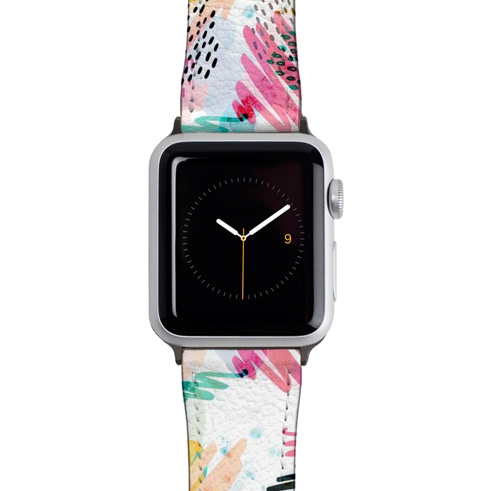 Watch 38mm / 40mm Strap PU leather Fun colorful summer doodles by Oana 