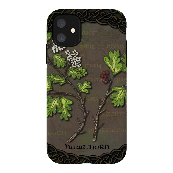iPhone 11 StrongFit Celtic Hawthorn by Lotti Brown