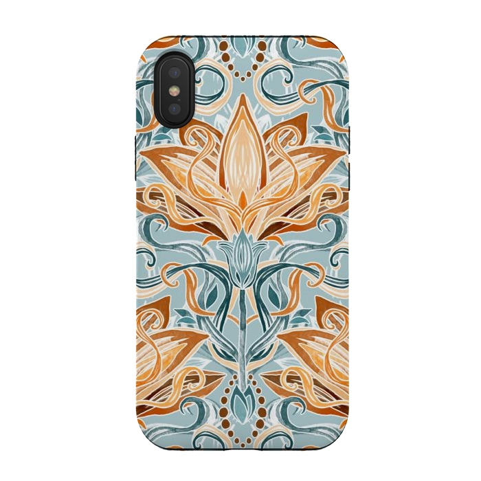 iPhone Xs / X StrongFit Autumn Afternoon Art Nouveau  by Micklyn Le Feuvre