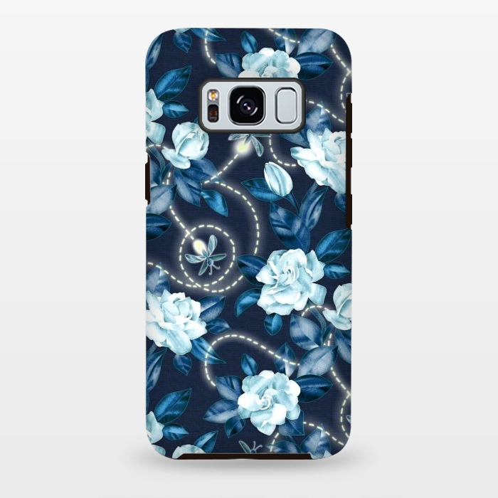 Galaxy S8 plus StrongFit Midnight Sparkles - fireflies and flowers by Micklyn Le Feuvre