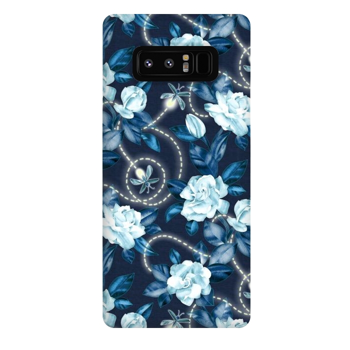 Galaxy Note 8 StrongFit Midnight Sparkles - fireflies and flowers by Micklyn Le Feuvre