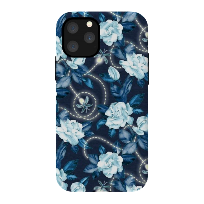 iPhone 11 Pro StrongFit Midnight Sparkles - fireflies and flowers by Micklyn Le Feuvre