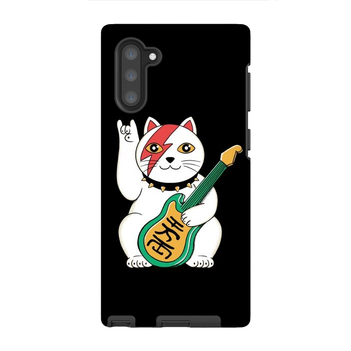Galaxy Note 10 StrongFit Lucky Cat Black by Coffee Man