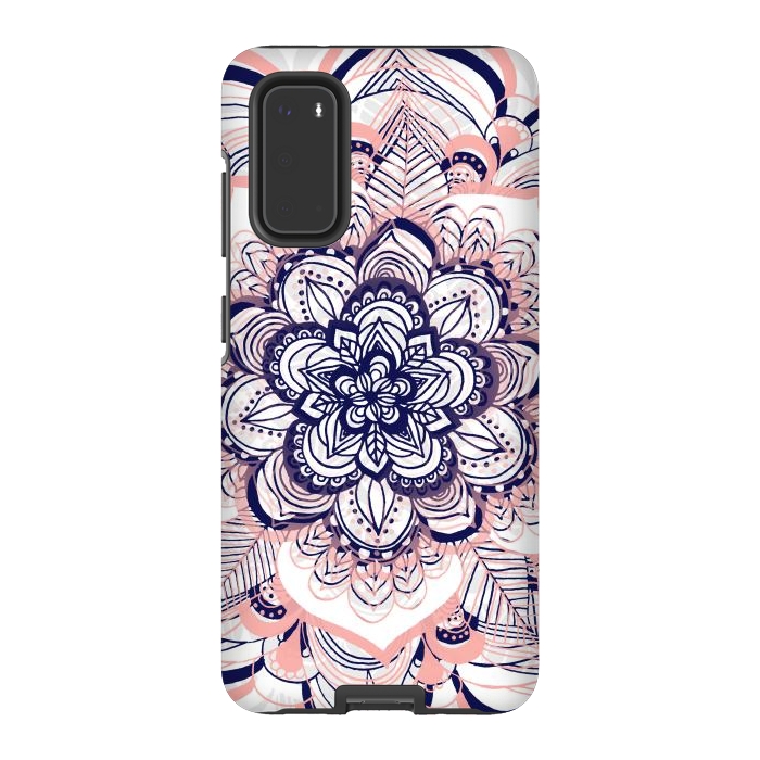 Galaxy S20 StrongFit Purple, Blue and Pink Netted Mandala by Tangerine-Tane