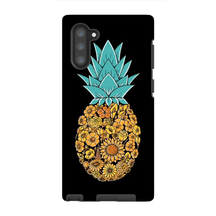 Galaxy Note 10 StrongFit Pineapple Floral by Coffee Man