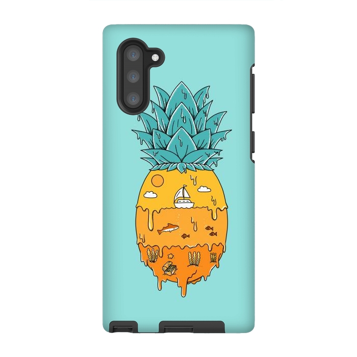 Galaxy Note 10 StrongFit Pineapple Landscape green by Coffee Man