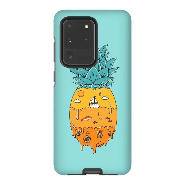 Galaxy S20 Ultra StrongFit Pineapple Landscape green by Coffee Man