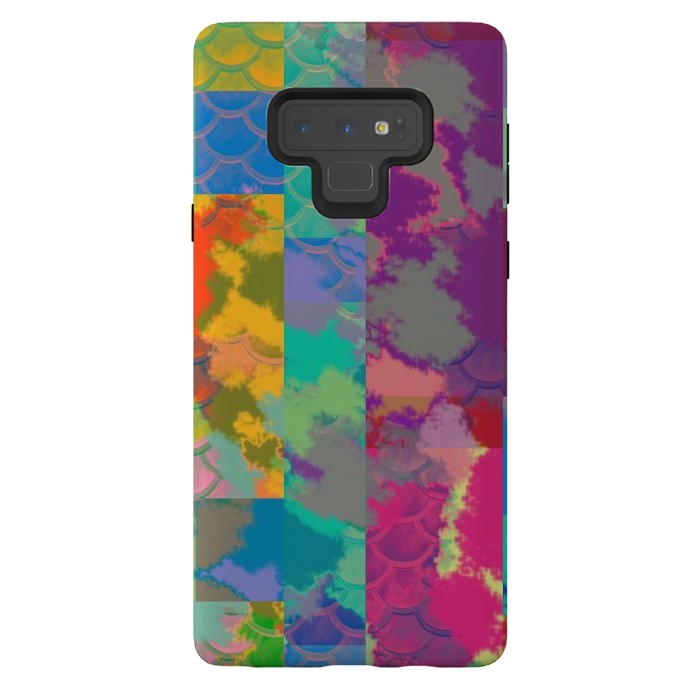 Galaxy Note 9 StrongFit Abstract squares by Josie