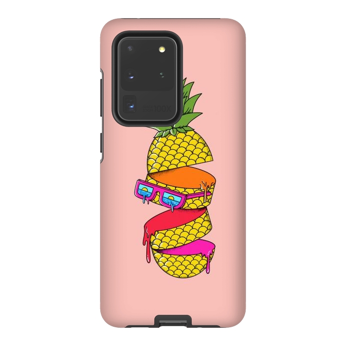 Galaxy S20 Ultra StrongFit Pineapple Colors Pink by Coffee Man