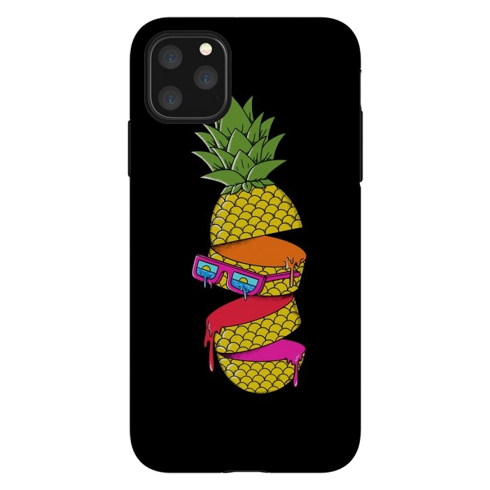 iPhone 11 Pro Max StrongFit Pineapple colors Black by Coffee Man