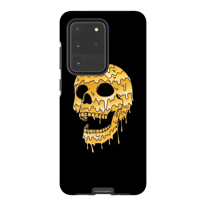 Galaxy S20 Ultra StrongFit Gold Skull by Coffee Man