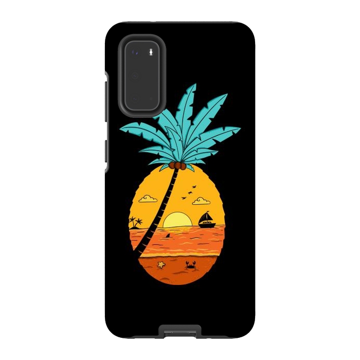 Galaxy S20 StrongFit Pineapple Nature Black by Coffee Man